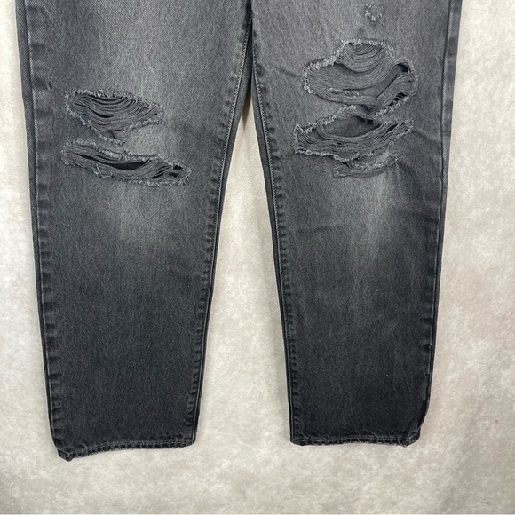 Levi's Ribcage Straight Ankle Jeans In Skewed Break Black Women's Size 24 - Picture 6 of 8